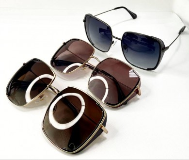Солнцезащитные женские квадратные тонированные очки с поляризацией и полупрозрач. . фото 7