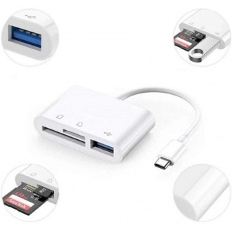 Представляем адаптер для чтения карт памяти MicroSD/SD с USB портом и портом USB. . фото 3