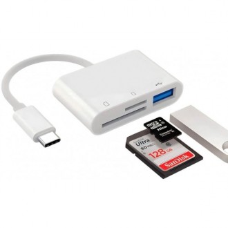 Представляем адаптер для чтения карт памяти MicroSD/SD с USB портом и портом USB. . фото 2