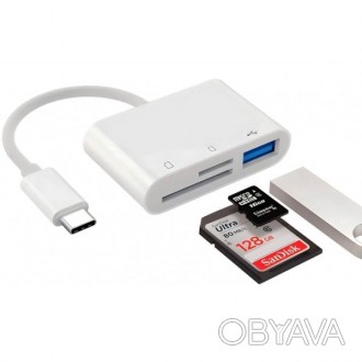 Представляем адаптер для чтения карт памяти MicroSD/SD с USB портом и портом USB. . фото 1