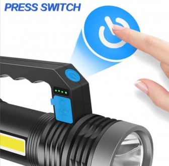 Фонарь ручной светодиодный аккумуляторный с USB-кабель
 
 
. . фото 3