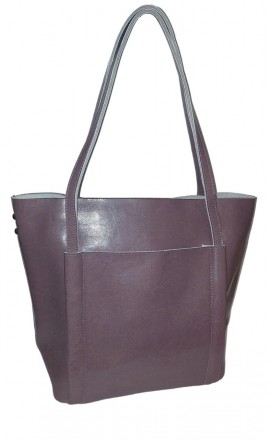 Кожаная женская сумка
Снаружи:
	одно основное отделение на молнии
	наружный карм. . фото 7