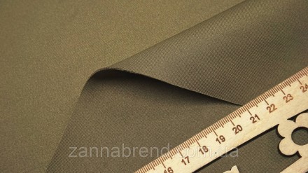  Ткань дайвинг цвет светлый хаки (ширина 190 см) - эластичная, мягкая, плотная, . . фото 3