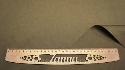  Ткань дайвинг цвет светлый хаки (ширина 190 см) - эластичная, мягкая, плотная, . . фото 5