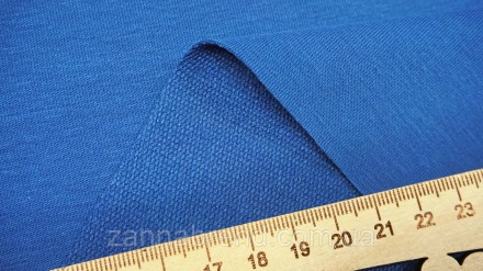  Ткань двунитка цвет джинс (Турция) - это плотный, но мягкий биэластичный трикот. . фото 3