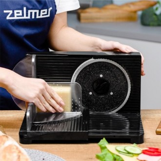 Электрическая ломтерезка слайсер для нарезки ZELMER ZFS0917 с каменным покрытием. . фото 6