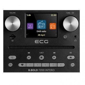 Радиоприемник с поддержкой MP3 и таймером сна ECG B.BOLD 7200 Intero Black
	Прод. . фото 9