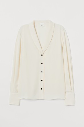 Giuliva Heritage x H&M. Блуза ніжного крою з драпіруванням із ґудзиками контраст. . фото 2