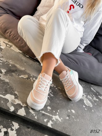 
 
Кросівки жіночі Debora білі + персик + м'ята екошкіра 8152, розмір 38 
Матері. . фото 8