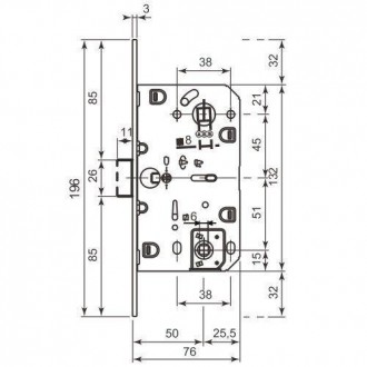 Дверной замок AGB Mediana Evolution WC (для санузла) Титан
Производитель: AGB (И. . фото 5