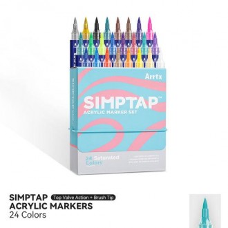 Акрилові маркери Arrtx Simptap AACM-0724B, 24 кольори. Бородянка. фото 1 Акрилові маркери Arrtx Simptap AACM-0724B, 24 кольори. Бородянка. фото 1