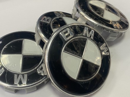 Колпачки в диски BMW с фрагментами белого и чёрного цвета по центру, подходят ка. . фото 3