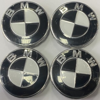 Колпачки в диски BMW с фрагментами белого и чёрного цвета по центру, подходят ка. . фото 2