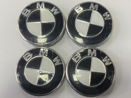 Колпачки в диски BMW с фрагментами белого и чёрного цвета по центру, подходят ка. . фото 5
