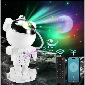 Лазерний нічник - проектор зоряного неба Астронавт із вбудованою Bluetooth колон. . фото 5