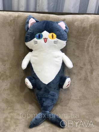 Мягкая игрушка-подушка Кот-акула 90 см