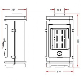 
Чавунна піч Invicta Remilly антрацит – стильний сучасний пристрій для авт. . фото 3