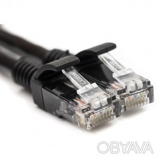 Патч-корд PowerPlant Cat5E UTP 5м, чорний