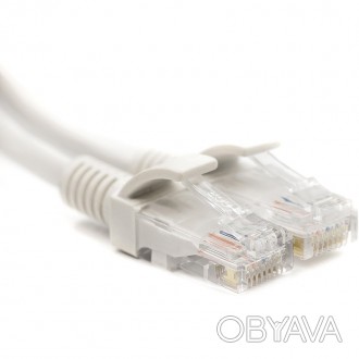 Патч-корд PowerPlant Cat5E UTP 25 м, білий