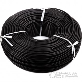 
Чорний циліндричний кабель 1x4 мм2 для сонячних електростанцій, стійкий до ульт. . фото 1