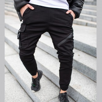 Чоловічі брюки карго штани котонові Intruder "Fast Traveller" з кишенями чорні
-. . фото 2