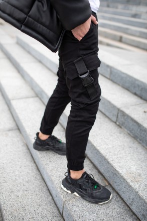 Чоловічі брюки карго штани котонові Intruder "Fast Traveller" з кишенями чорні
-. . фото 6