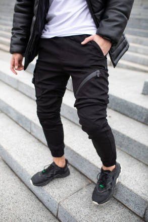 Чоловічі брюки карго штани котонові Intruder "Fast Traveller" з кишенями чорні
-. . фото 3
