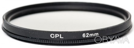 Світлофільтр PowerPlant CPL 62 мм - це циркулярний поляризаційний фільтр, призна. . фото 1