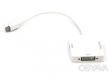 Кабель-перехідник PowerPlant mini DisplayPort (Thunderbolt) - DisplayPort, HDMI,. . фото 1