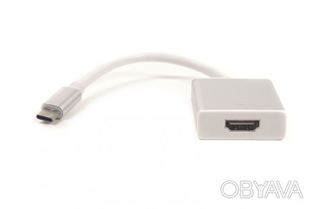 Кабель-перехідник PowerPlant USB Type-C - HDMI, 0.15м використовується для підкл. . фото 1