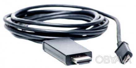 Кабель-перехідник PowerPlant micro USB - HDMI, 1.8m, (MHL), Blister дозволить Ва. . фото 1