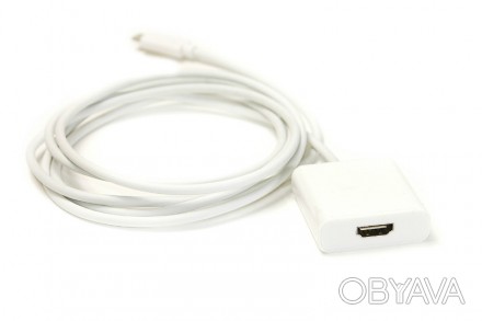 Кабель-перехідник PowerPlant HDMI female - USB Type-C, 1.8m використовується для. . фото 1