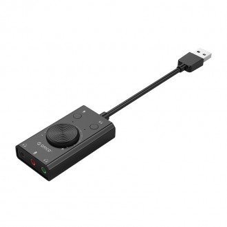 Зовняна звукова карта USB ORICO SC2-BK. Бородянка. фото 1 Зовняна звукова карта USB ORICO SC2-BK. Бородянка. фото 1