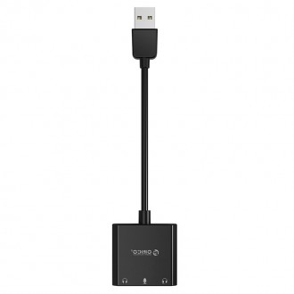 Зовнішня звукова карта USB ORICO SKT3-BK-BP. Бородянка. фото 1 Зовнішня звукова карта USB ORICO SKT3-BK-BP. Бородянка. фото 1