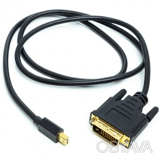 Кабель PowerPlant mini DisplayPort (M) - DVI (M), 1 м
Роз'єм 1: mini DisplayPort. . фото 1