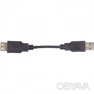 Кабель PowerPlant USB 2.0 AF - AM, 0.1м використовується для підключення портати. . фото 1