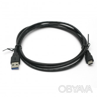 Кабель PowerPlant USB 3.0 AM - Type-C 1.5m використовується для підключення порт. . фото 1