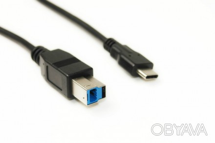 Кабель PowerPlant USB 3.0 Type-C - BM, 1 m використовується для підключення порт. . фото 1