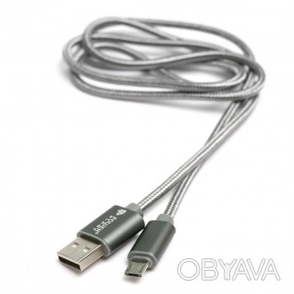 Кабель PowerPlant Quick Charge USB 2.0 AM - Micro 1м використовується для підклю. . фото 1