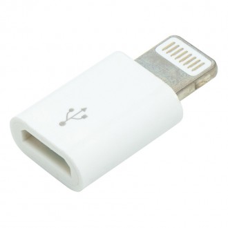 Перехідник PowerPlant micro USB (F) - Lightning (M). Бородянка. фото 1 Перехідник PowerPlant micro USB (F) - Lightning (M). Бородянка. фото 1