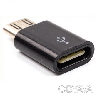 Адаптер PowerPlant USB Type-C (F) — micro USB (M).
Роз'єм 1: USB Type-C (F).
Роз. . фото 1
