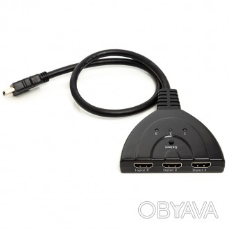 Перехідник PowerPlant з перемикачем HDMI - HDMI 3x1
Роз'єм 1: HDMI (M)
Роз'єм 2:. . фото 1