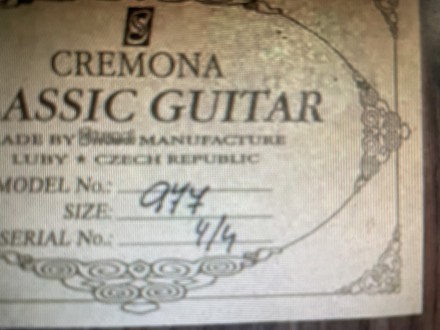 Гитара Cremona 977. . фото 8