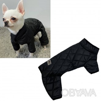 Зимовий одяг костюм для собак, зимовий комбінезон двосторонній для собак плащівк. . фото 1