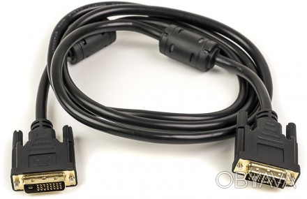 Відео кабель PowerPlant DVI-D 24M-24M, 1.5m, Double ferrites, чорний
DVI - станд. . фото 1