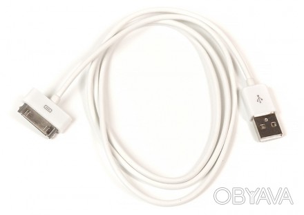 Кабель PowerPlant USB - 30pin (4/4s), 1м використовується для підключення iPhone. . фото 1