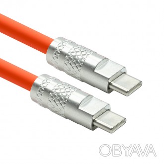 
Високогнуткий кабель USB Type-C - USB Type-C для швидкого заряджання та передач. . фото 1