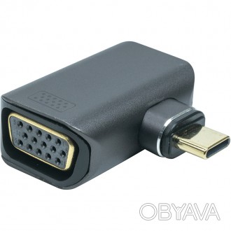 
Магнітний адаптер-перехідник USB Type-C - VGA, 1080P, 60Hz.
Особливості:
Адапте. . фото 1