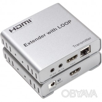 HDMI розширювач - модуль посилення сигналу до 100м, 4K, HDMI кабель до 10м, ІЧ.
. . фото 1