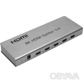 
HDMI-сплиттер 1x4 використовує одне джерело HDMI, яке підключається до кількох . . фото 1